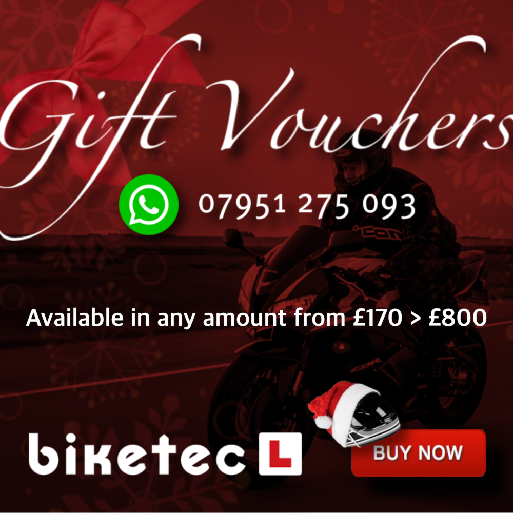 Xmas Gift Vouchers- Biketec Motorcycle Training, Aberdeen